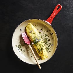 Le Creuset Enameled Cast Iron Shallow Fry Pan, 9 3/4" view 2